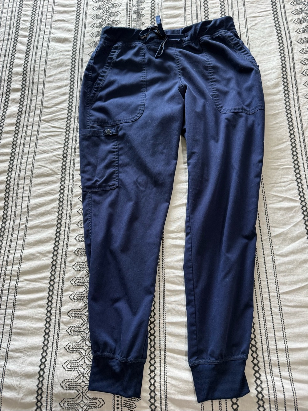 Med Couture Navy Blue Cargo Jogger Pants